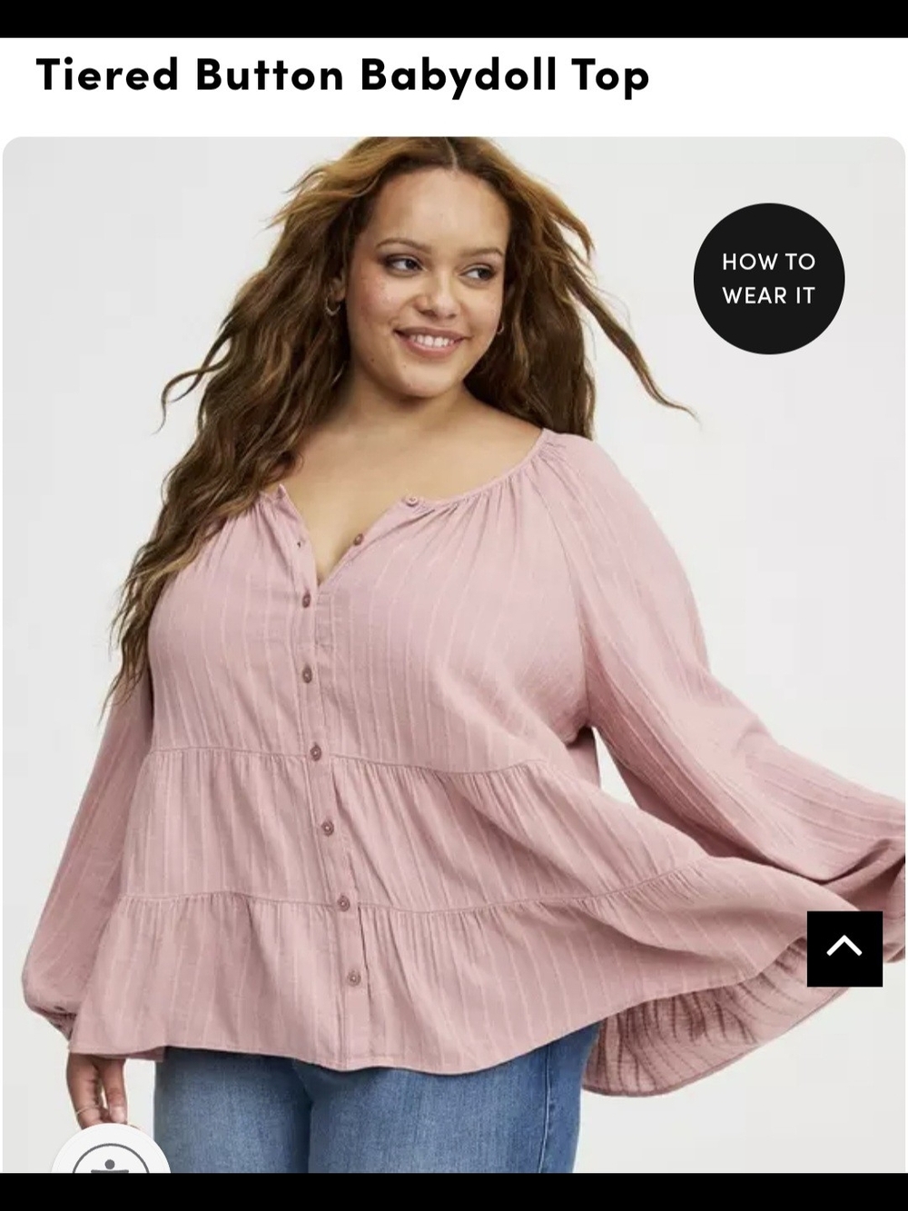 torrid Pink Tiered Button Babydoll Blouse